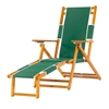 Oak Wood Beach Chair with Footrest