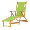 Oak Wood Beach Chair with Footrest