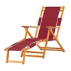 Oak Wood Beach Chair with Footrest