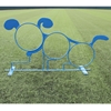24" Round Three Hoop Dog Park Steel Jump-Through 