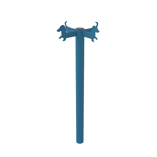 Galvanized Steel Dog Park Leash Post