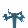 Galvanized Steel Dog Park Leash Post Close-up