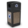 42 Gallon Plastic Recycling Receptacle with Stone Panels