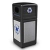 42 Gallon Plastic Recycling Receptacle with Stone Panels