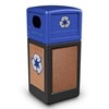 42 Gallon Plastic Recycling Receptacle with Stone Panels