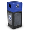 42 Gallon Plastic Recycling Receptacle with Stone Panels