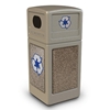42 Gallon Plastic Recycling Receptacle with Stone Panels