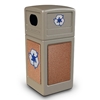 42 Gallon Plastic Recycling Receptacle with Stone Panels