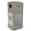 42 Gallon Plastic Recycling Receptacle with Stone Panels