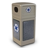 42 Gallon Plastic Recycling Receptacle with Stone Panels