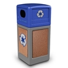 42 Gallon Plastic Recycling Receptacle with Stone Panels