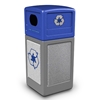 42 Gallon Plastic Recycling Receptacle with Stone Panels