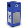 42 Gallon Plastic Recycling Receptacle with Stone Panels