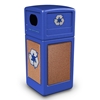 42 Gallon Plastic Recycling Receptacle with Stone Panels