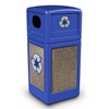 42 Gallon Plastic Recycling Receptacle with Stone Panels