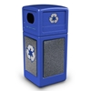 42 Gallon Plastic Recycling Receptacle with Stone Panels