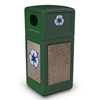 42 Gallon Plastic Recycling Receptacle with Stone Panels