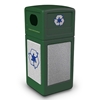 42 Gallon Plastic Recycling Receptacle with Stone Panels