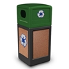 42 Gallon Plastic Recycling Receptacle with Stone Panels