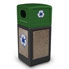 42 Gallon Plastic Recycling Receptacle with Stone Panels