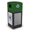 42 Gallon Plastic Recycling Receptacle with Stone Panels