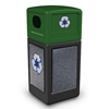 42 Gallon Plastic Recycling Receptacle with Stone Panels