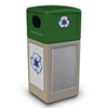 42 Gallon Plastic Recycling Receptacle with Stone Panels