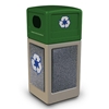 42 Gallon Plastic Recycling Receptacle with Stone Panels