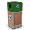 42 Gallon Plastic Recycling Receptacle with Stone Panels