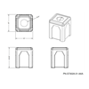 52 Gallon Square Receptacle with 10" Recycle Lid