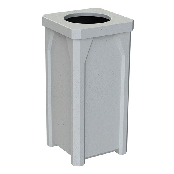 22 Gallon Square Receptacle with Flat Lid