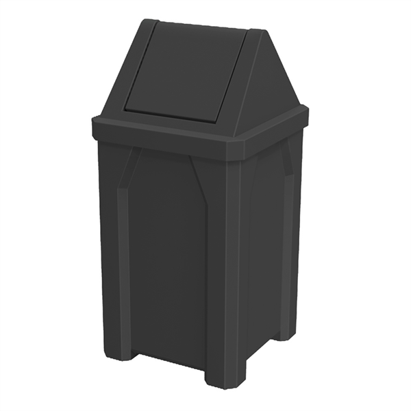 32 Gallon Receptacle with Swing Door Lid and Liner