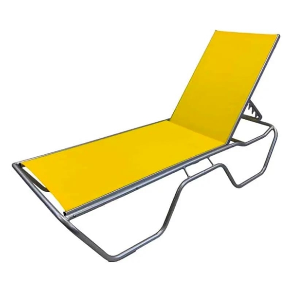 Daytona Commercial Sling Chaise Lounge with Powder-Coated Aluminum Frame