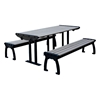8 Ft. ADA Compliant Recycled Plastic Picnic Table With Cast Aluminum Frame, 457 Lbs.