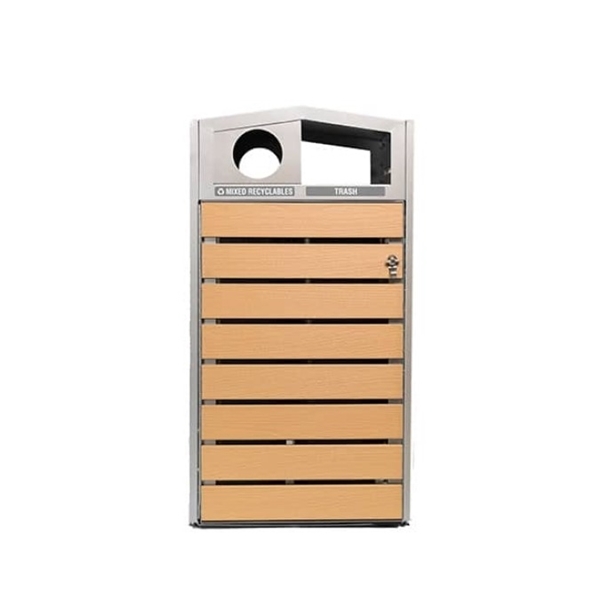 EarthCraft Dual Recycling And Trash Receptacle