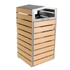 EarthCraft Plastic Trash Receptacle 3-quarter view