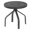 Round Pool and Patio Side Table 18" Round, Mayan Punched Aluminum