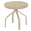 Round Pool and Patio Side Table 18" Round, Mayan Punched Aluminum