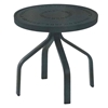 Round Pool and Patio Side Table 18" Round, Mayan Punched Aluminum