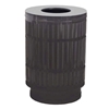 Trash Can, 40 Gallon Round Powder Coated Steel With Flat Top, Portable