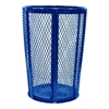 Trash Can Expanded Metal Basket Round 48 Gallon Powder Coated Steel