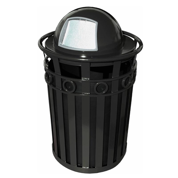 Decorative Trash Receptacle Round 36 Gallon