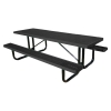 8 Foot Rectangular Picnic Table, Thermoplastic Coated Expanded Metal With Welded 2 3/8" Steel Frame, Portable