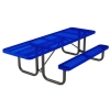 6 Foot ADA Compliant Rectangular Picnic Table, Thermoplastic Coated Expanded Metal With Welded 2 3/8" Steel Frame, Portable