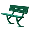 Acadia Steel Bench with Back - 4 Ft. or 6 Ft.