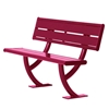 Acadia Steel Bench with Back - 4 Ft. or 6 Ft.