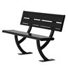 Acadia Steel Bench with Back - 4 Ft. or 6 Ft.