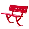 Acadia Steel Bench with Back - 4 Ft. or 6 Ft.