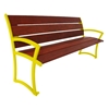 Bryce IPE Bench with Back and Steel Frame