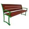 Bryce IPE Bench with Back and Steel Frame